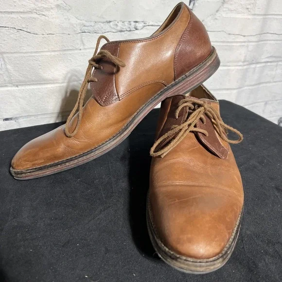 Clarks | Shoes | Clarks Mens Sz 9 Lace Up Tan Brown Two Tone  display picture 2